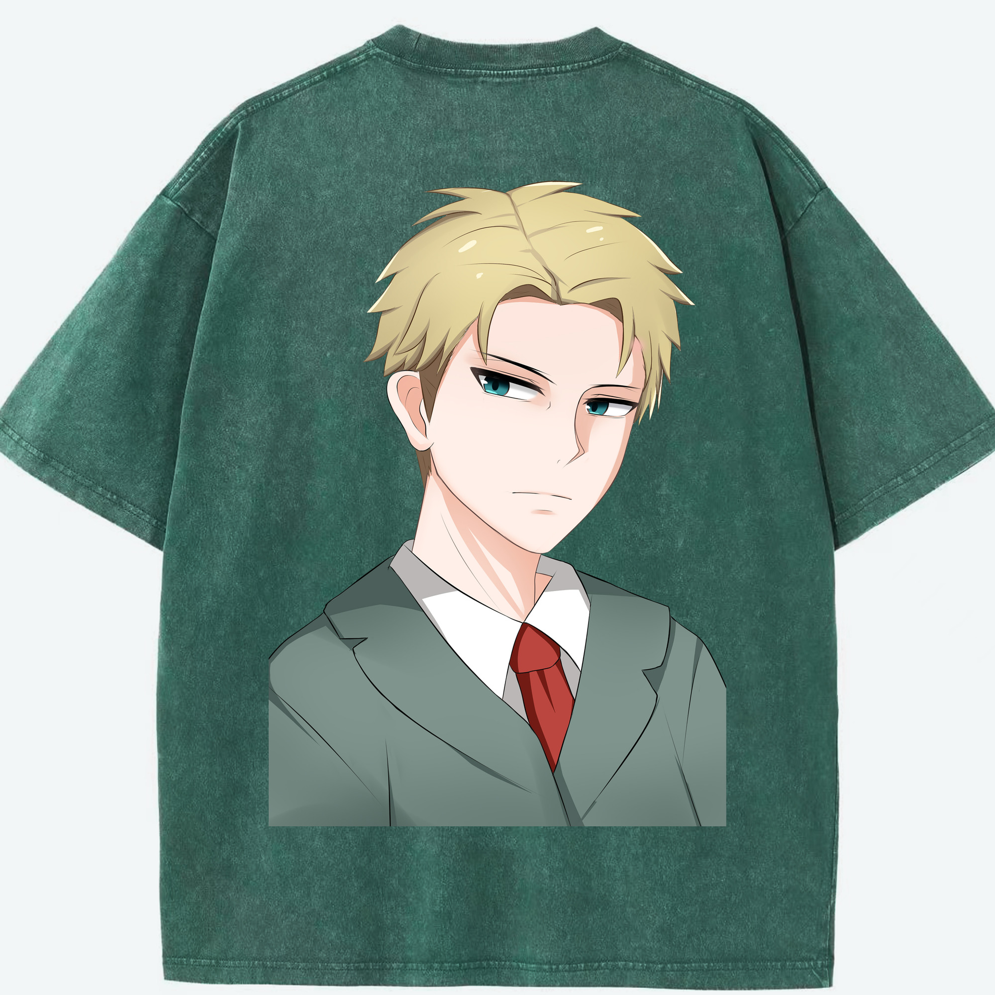 （画像用） SPY×FAMILY间谍家家酒 綿100% ヴィンテージ風 半袖Tシャツ（背面プリント）